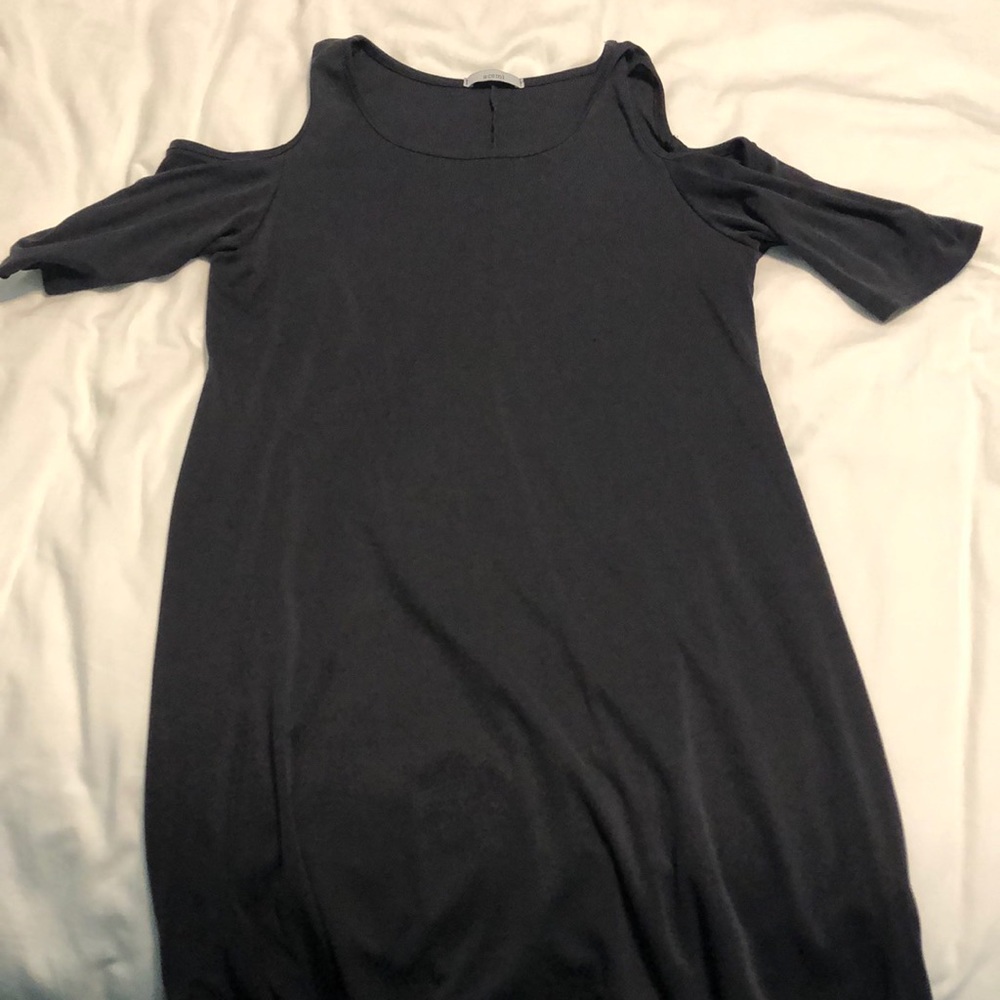 Grey Cold Shoulder Dress